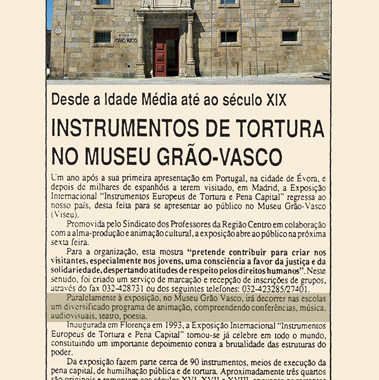 Strumenti di tortura al Museo Grão-Vasco